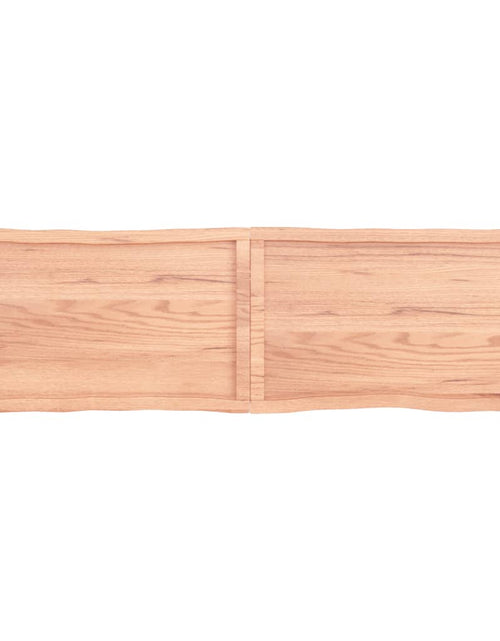 Загрузите изображение в средство просмотра галереи, Blat masă, maro, 180x50x4 cm, lemn stejar tratat contur natural - Lando
