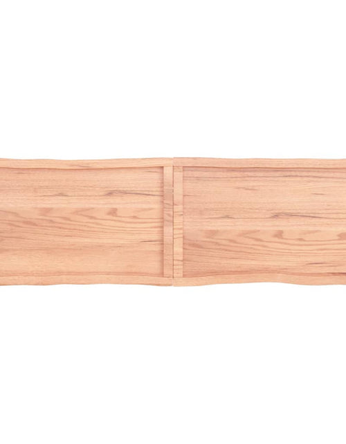 Încărcați imaginea în vizualizatorul Galerie, Blat masă, maro, 180x50x6 cm, lemn stejar tratat contur natural - Lando
