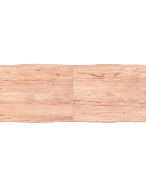 Загрузите изображение в средство просмотра галереи, Blat masă, maro, 180x60x4 cm, lemn stejar tratat contur natural - Lando
