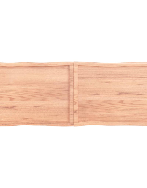 Încărcați imaginea în vizualizatorul Galerie, Blat masă, maro, 180x60x4 cm, lemn stejar tratat contur natural - Lando
