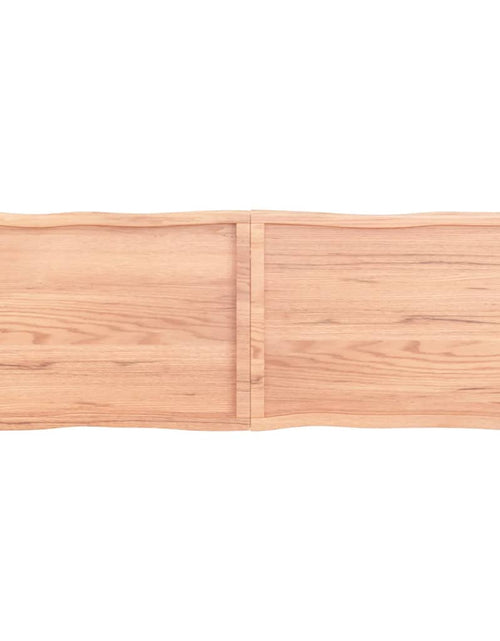 Загрузите изображение в средство просмотра галереи, Blat masă, maro, 180x60x6 cm, lemn stejar tratat contur natural - Lando

