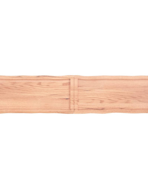 Încărcați imaginea în vizualizatorul Galerie, Blat masă, maro, 200x40x6 cm, lemn stejar tratat contur natural - Lando
