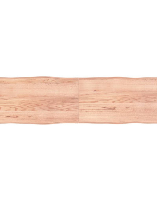 Загрузите изображение в средство просмотра галереи, Blat masă, maro, 200x50x4 cm, lemn stejar tratat contur natural - Lando
