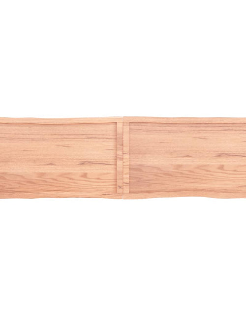Загрузите изображение в средство просмотра галереи, Blat masă, maro, 200x50x6 cm, lemn stejar tratat contur natural - Lando
