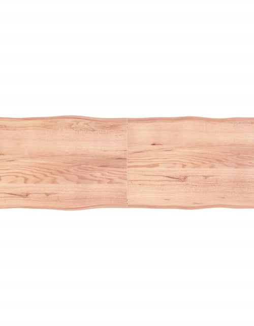 Încărcați imaginea în vizualizatorul Galerie, Blat masă, maro, 200x60x6 cm, lemn stejar tratat contur natural - Lando
