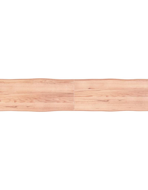 Загрузите изображение в средство просмотра галереи, Blat masă, maro, 220x40x4 cm, lemn stejar tratat contur natural - Lando
