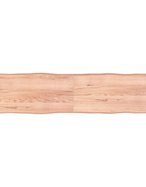 Încărcați imaginea în vizualizatorul Galerie, Blat masă, maro, 220x50x4 cm, lemn stejar tratat contur natural - Lando
