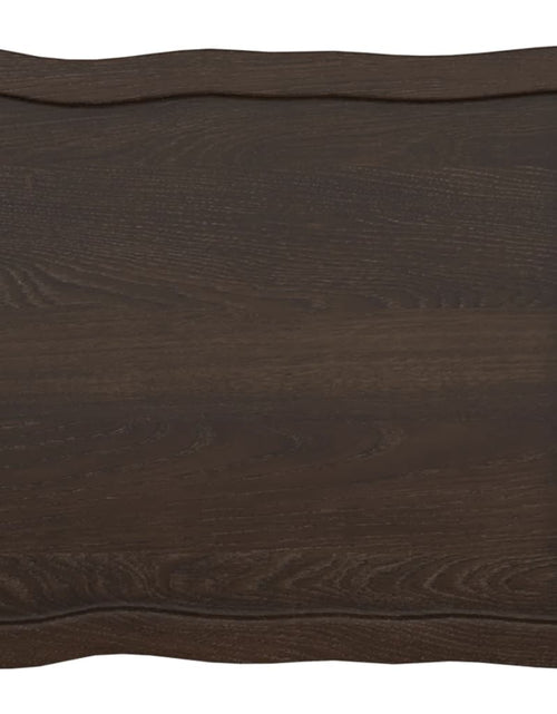 Загрузите изображение в средство просмотра галереи, Blat masă, 60x50x4 cm, gri, lemn stejar tratat contur organic - Lando
