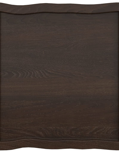 Загрузите изображение в средство просмотра галереи, Blat masă, 60x60x6 cm, gri, lemn stejar tratat contur organic - Lando
