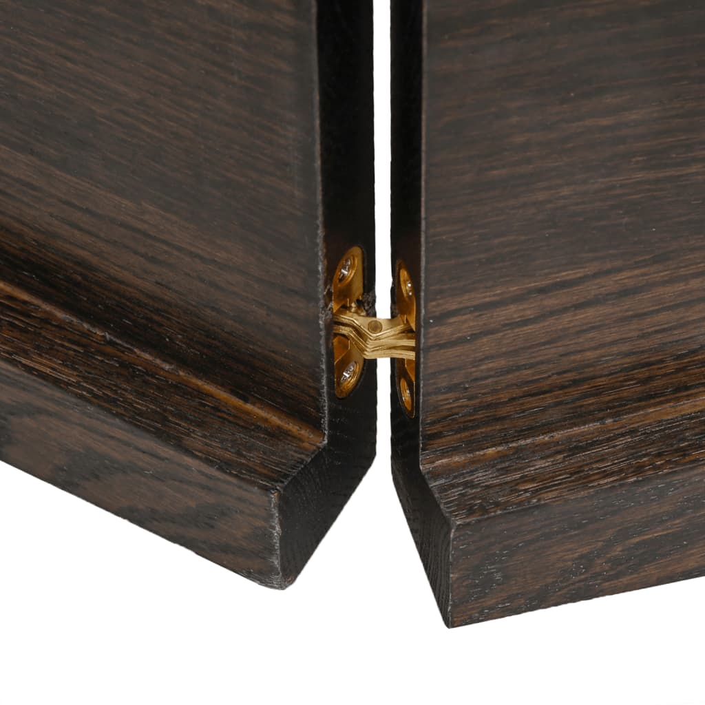 Blat masă, 120x40x4 cm, gri, lemn stejar tratat contur organic - Lando