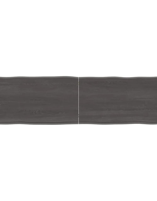 Încărcați imaginea în vizualizatorul Galerie, Blat masă, 160x40x6 cm, gri, lemn stejar tratat contur organic - Lando
