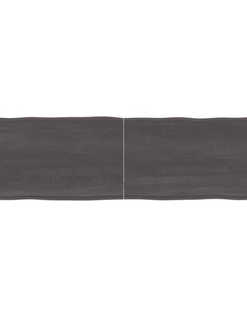 Încărcați imaginea în vizualizatorul Galerie, Blat masă, 180x50x4 cm, gri, lemn stejar tratat contur organic - Lando
