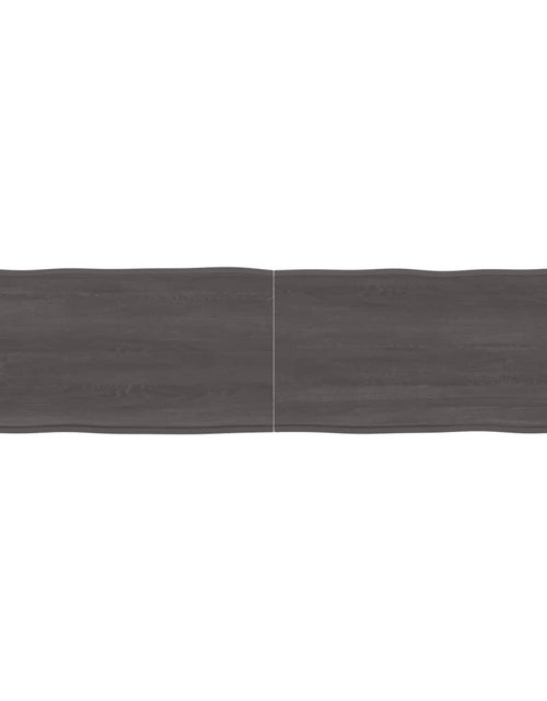 Încărcați imaginea în vizualizatorul Galerie, Blat masă, 200x50x4 cm, gri, lemn stejar tratat contur organic - Lando
