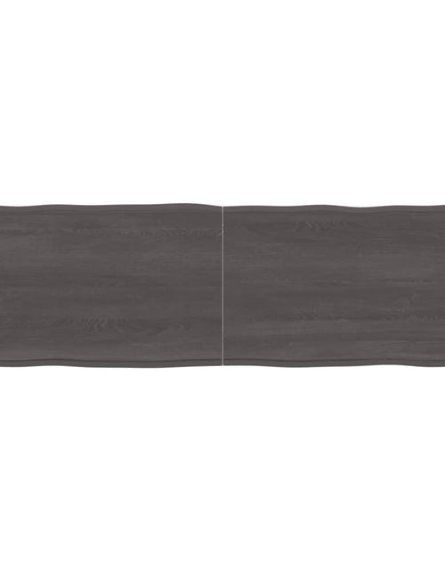 Încărcați imaginea în vizualizatorul Galerie, Blat masă, 200x60x4 cm, gri, lemn stejar tratat contur organic - Lando
