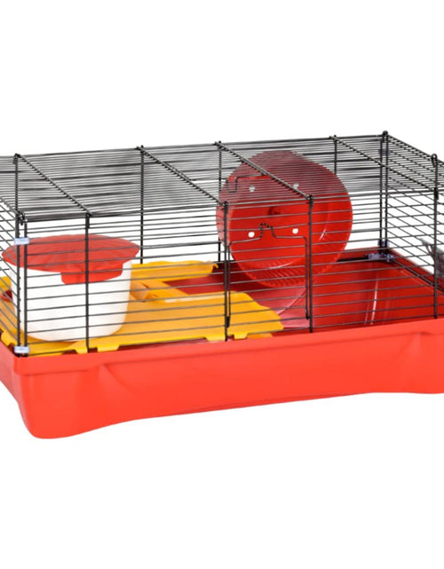Загрузите изображение в средство просмотра галереи, Cușcă de hamsteri, roșu, 58x32x36 cm, polipropilenă și metal Lando - Lando

