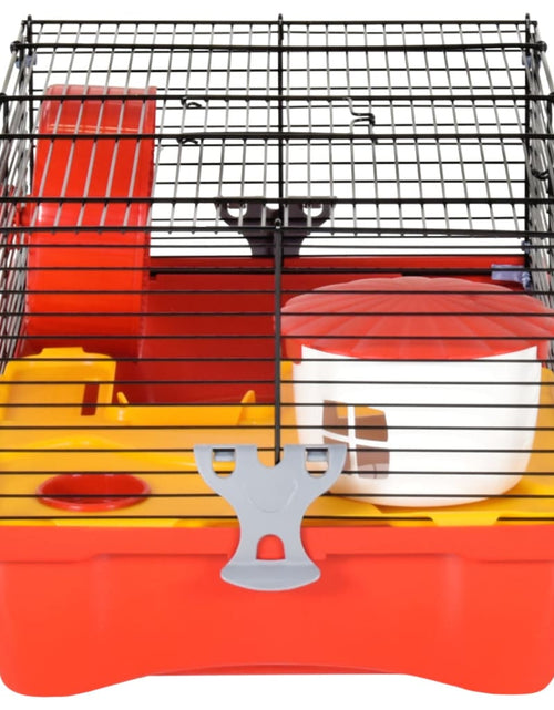 Загрузите изображение в средство просмотра галереи, Cușcă de hamsteri, roșu, 58x32x36 cm, polipropilenă și metal Lando - Lando
