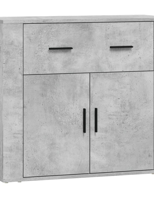 Загрузите изображение в средство просмотра галереи, Servante, 3 piese, gri beton, lemn prelucrat - Lando
