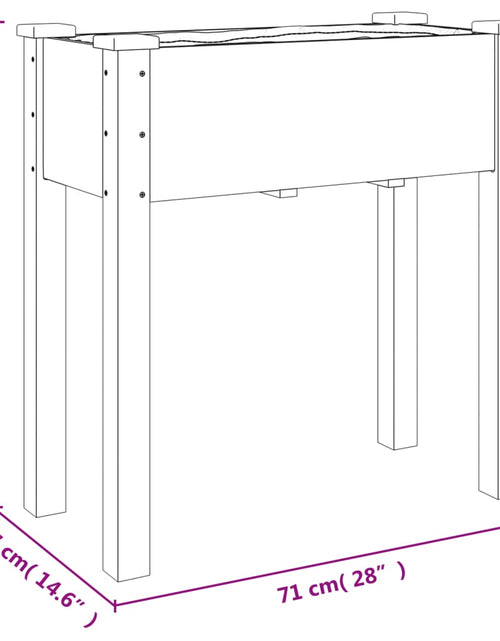 Încărcați imaginea în vizualizatorul Galerie, Jardinieră cu căptușeală, 71x37x76 cm, lemn masiv de brad Lando - Lando
