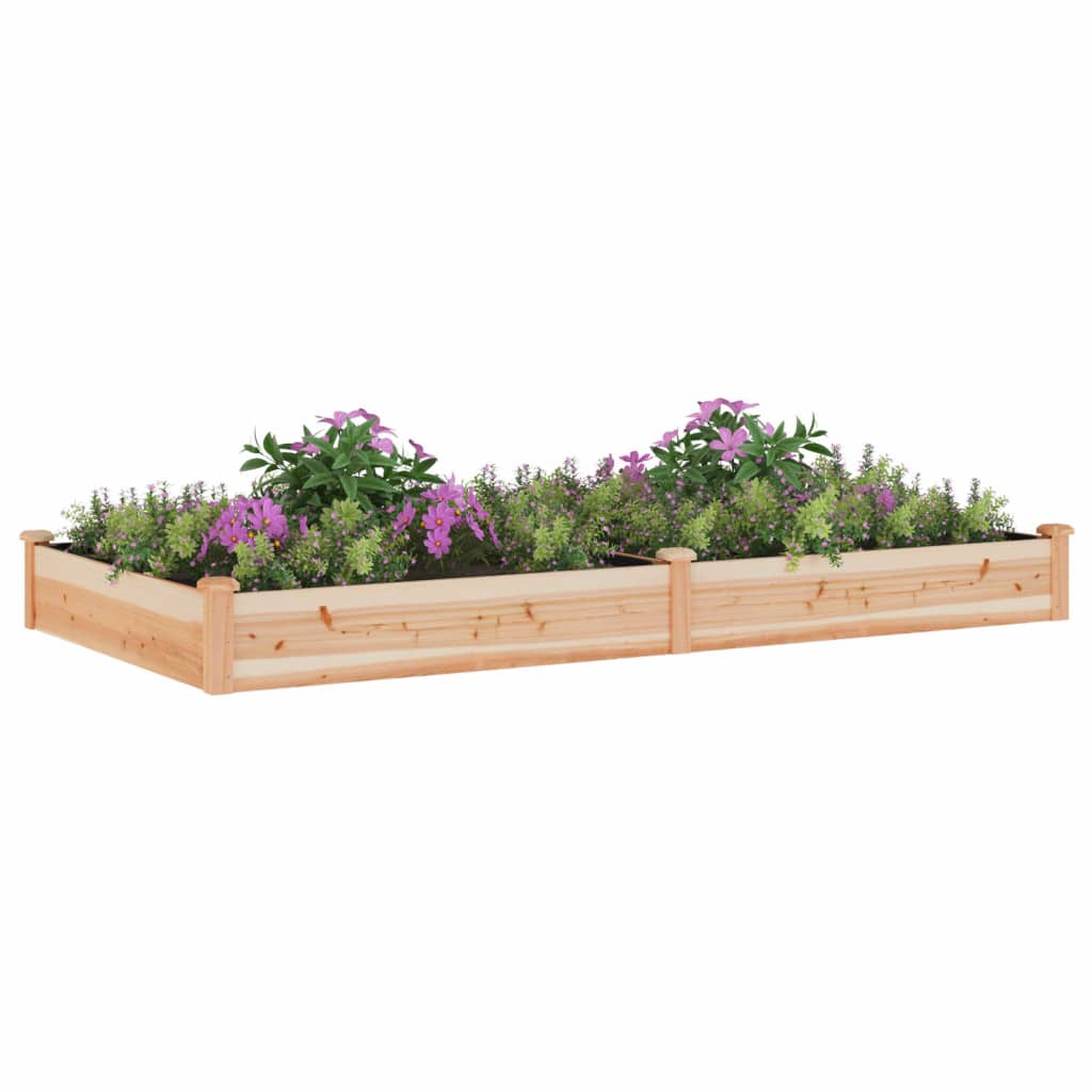 Strat de grădină înălțat cu căptușeală, 240x120x25 cm lemn brad - Lando