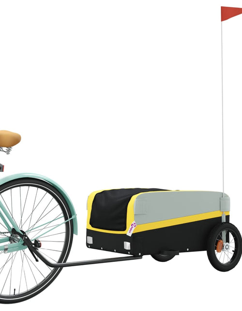 Încărcați imaginea în vizualizatorul Galerie, Remorcă de marfă pentru biciclete, negru și galben, 30 kg, fier - Lando
