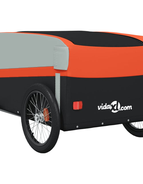 Загрузите изображение в средство просмотра галереи, Remorcă de marfă pentru biciclete negru/portocaliu 45 kg fier - Lando
