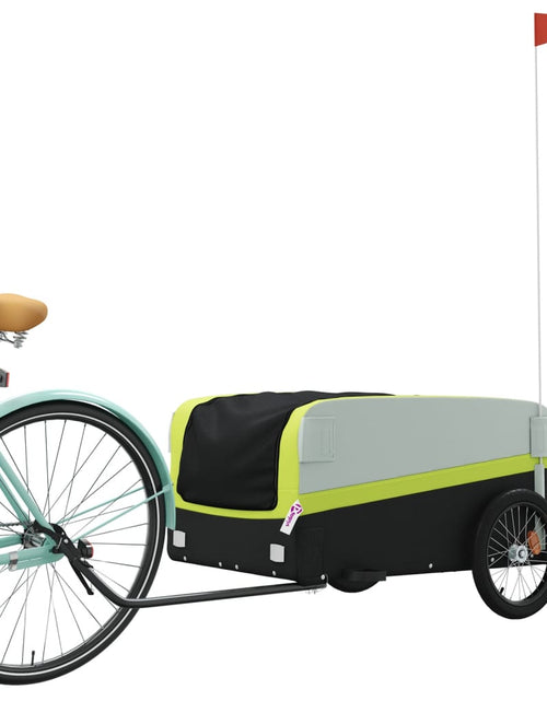 Încărcați imaginea în vizualizatorul Galerie, Remorcă de marfă pentru biciclete, negru &amp; verde, 45 kg, fier - Lando
