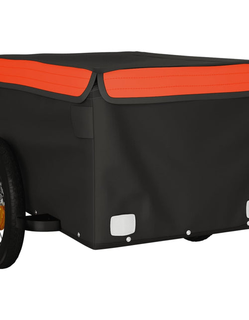 Загрузите изображение в средство просмотра галереи, Remorcă de marfă pentru biciclete negru&amp;portocaliu 30 kg fier Lando - Lando

