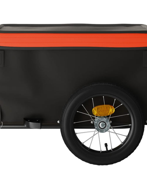 Загрузите изображение в средство просмотра галереи, Remorcă de marfă pentru biciclete negru&amp;portocaliu 30 kg fier Lando - Lando

