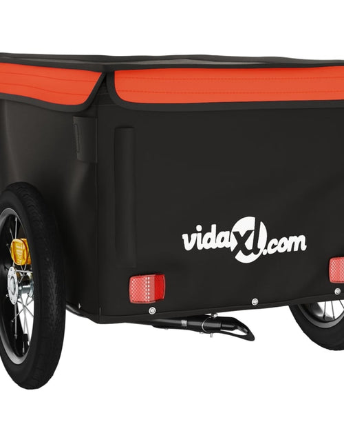 Încărcați imaginea în vizualizatorul Galerie, Remorcă de marfă pentru biciclete negru&amp;portocaliu 30 kg fier Lando - Lando
