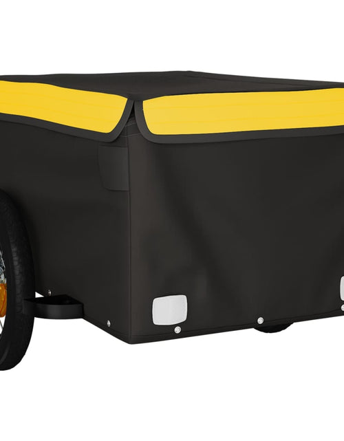 Загрузите изображение в средство просмотра галереи, Remorcă de marfă pentru biciclete, negru și galben, 30 kg, fier Lando - Lando
