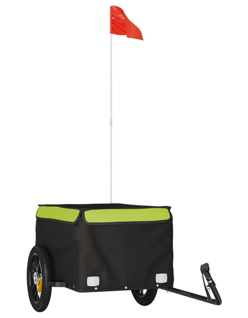 Încărcați imaginea în vizualizatorul Galerie, Remorcă de marfă pentru biciclete, negru &amp; verde, 30 kg, fier Lando - Lando
