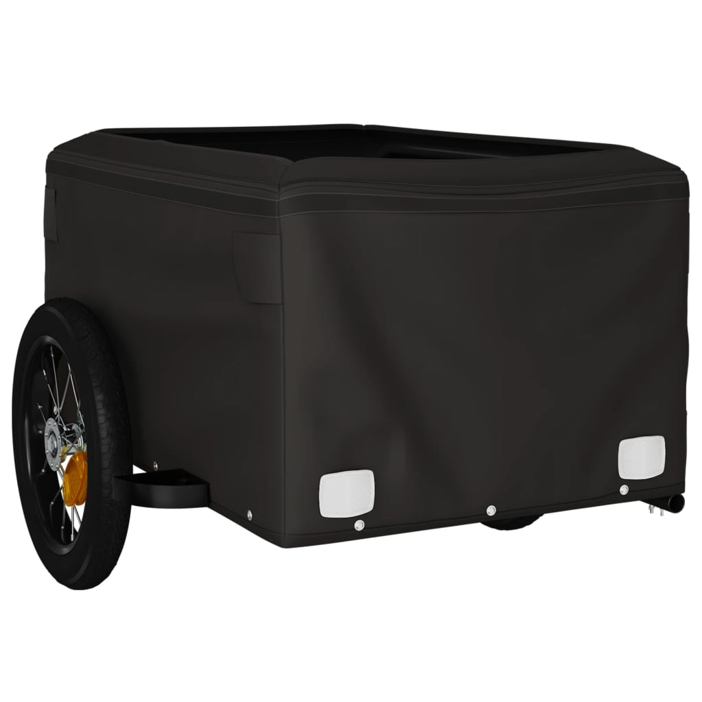 Remorcă de marfă pentru biciclete, negru & verde, 30 kg, fier Lando - Lando