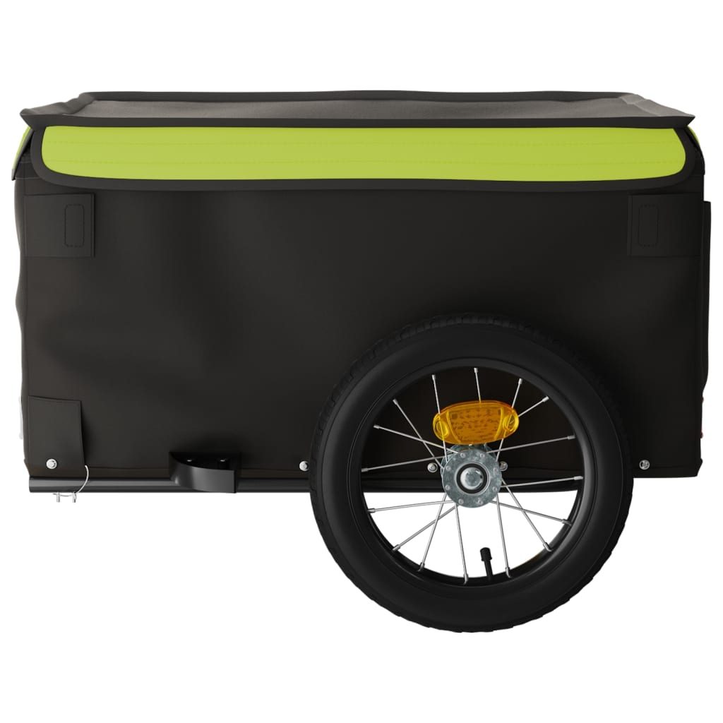 Remorcă de marfă pentru biciclete, negru & verde, 30 kg, fier Lando - Lando