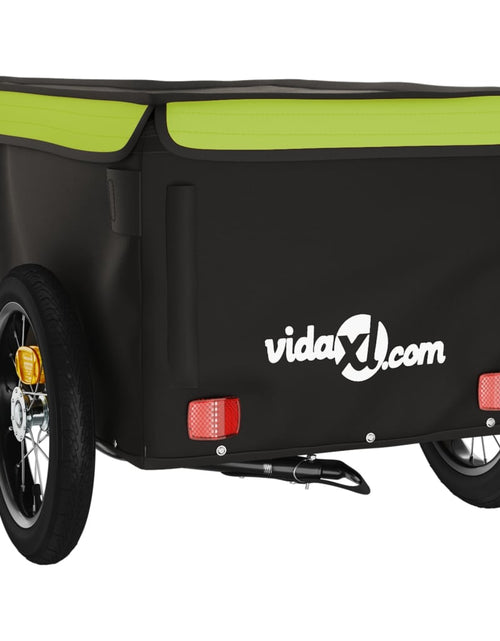 Încărcați imaginea în vizualizatorul Galerie, Remorcă de marfă pentru biciclete, negru &amp; verde, 30 kg, fier Lando - Lando
