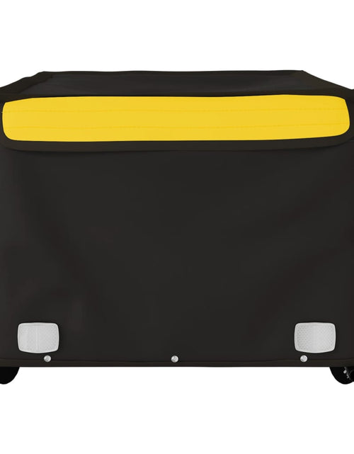 Загрузите изображение в средство просмотра галереи, Remorcă de marfă pentru biciclete, negru și galben, 45 kg, fier Lando - Lando

