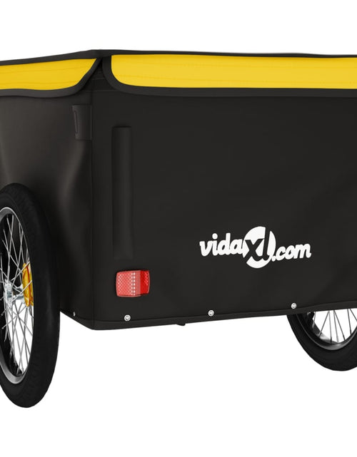 Загрузите изображение в средство просмотра галереи, Remorcă de marfă pentru biciclete, negru și galben, 45 kg, fier Lando - Lando
