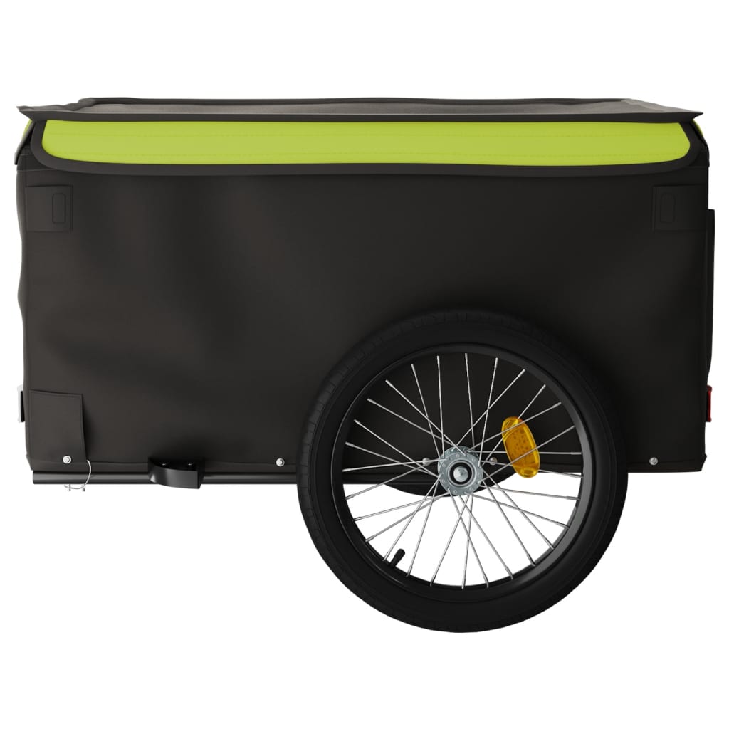 Remorcă de marfă pentru biciclete, negru & verde, 45 kg, fier Lando - Lando