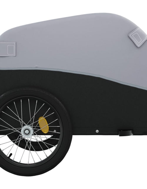 Încărcați imaginea în vizualizatorul Galerie, Remorcă de marfă pentru biciclete, negru &amp; gri, 45 kg, fier - Lando
