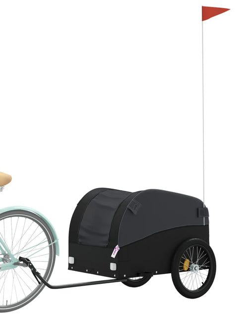 Загрузите изображение в средство просмотра галереи, Remorcă de marfă pentru biciclete, negru, 45 kg, fier - Lando
