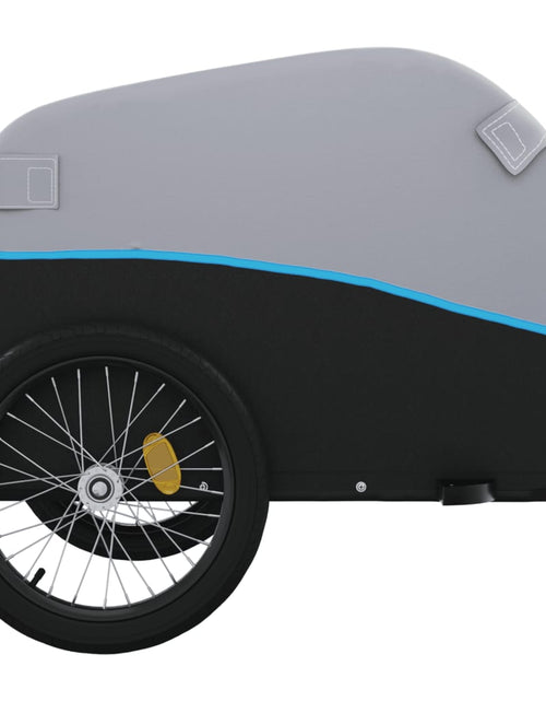Загрузите изображение в средство просмотра галереи, Remorcă de marfă pentru biciclete negru &amp; albastru 45 kg fier - Lando
