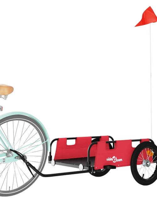 Загрузите изображение в средство просмотра галереи, Remorcă de bicicletă pentru marfă, roșu, textil oxford și fier Lando - Lando
