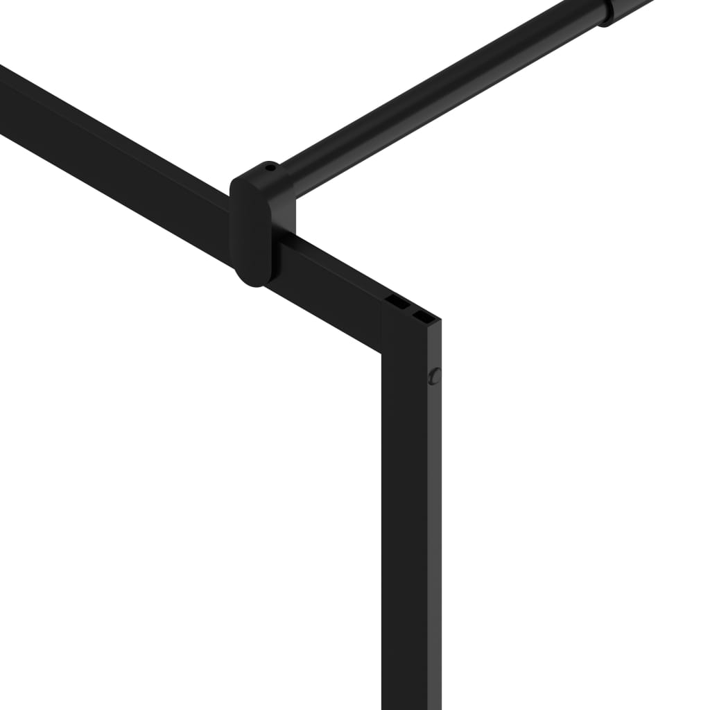 Paravan duș walk-in cu raft negru 80x195 cm sticlă ESG/aluminiu - Lando