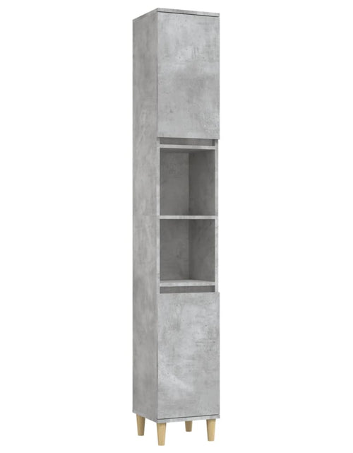 Загрузите изображение в средство просмотра галереи, Set dulapuri de baie, 3 piese, gri beton, lemn prelucrat - Lando
