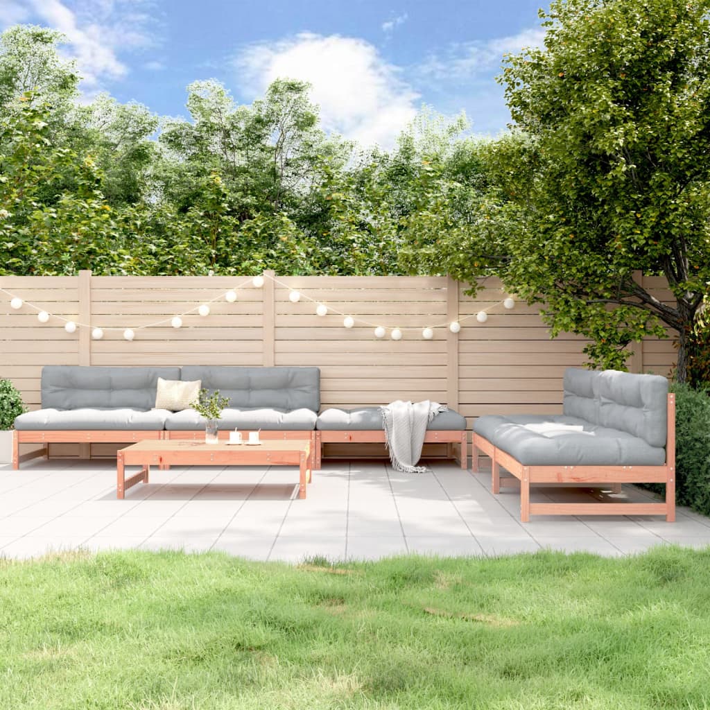 Set mobilier relaxare grădină, 6 piese, lemn masiv Douglas - Lando