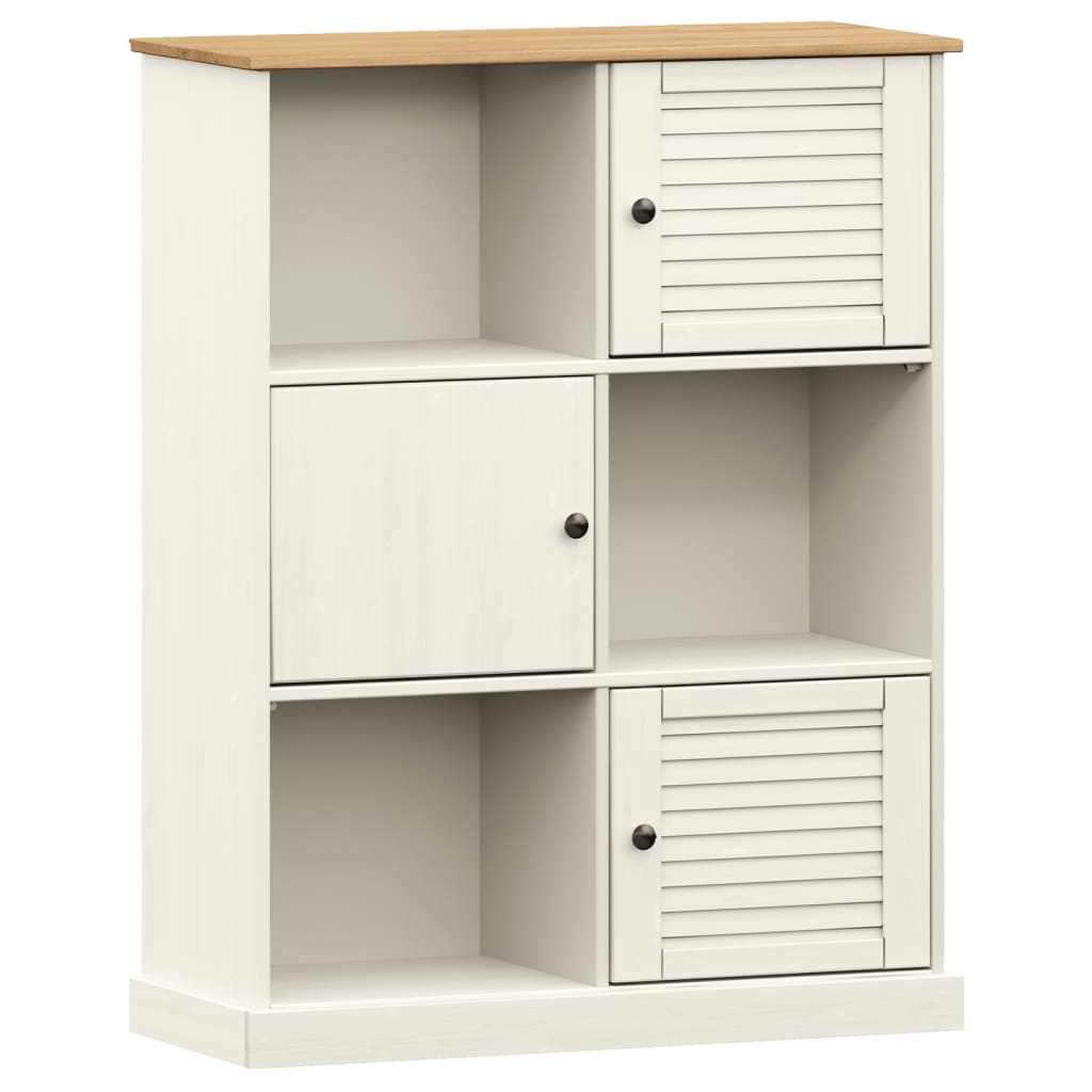 Bibliotecă VIGO, alb, 90x35x114,5 cm, lemn masiv de pin Lando - Lando