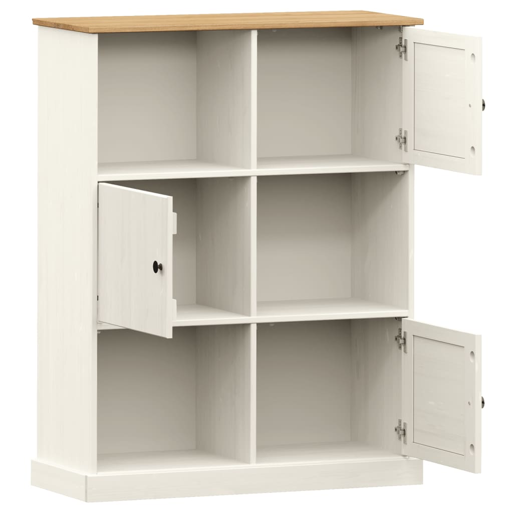 Bibliotecă VIGO, alb, 90x35x114,5 cm, lemn masiv de pin Lando - Lando