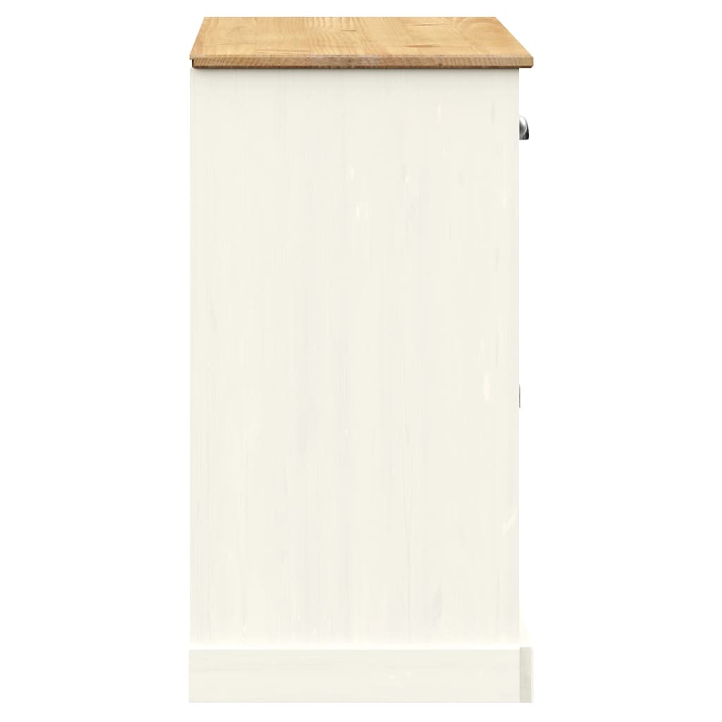 Servantă cu sertare VIGO, alb, 113x40x75 cm, lemn masiv de pin Lando - Lando
