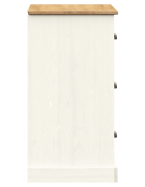 Încărcați imaginea în vizualizatorul Galerie, Servantă cu sertare VIGO, 78x40x75 cm, alb, lemn masiv de pin Lando - Lando
