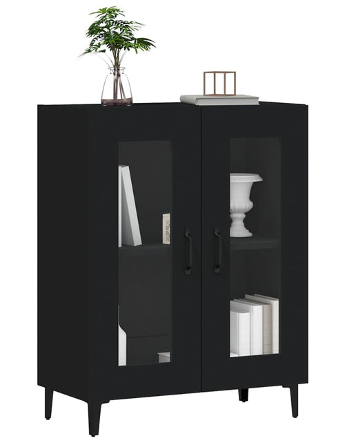 Încărcați imaginea în vizualizatorul Galerie, Servantă, negru, 69,5x34x90 cm, lemn prelucrat - Lando
