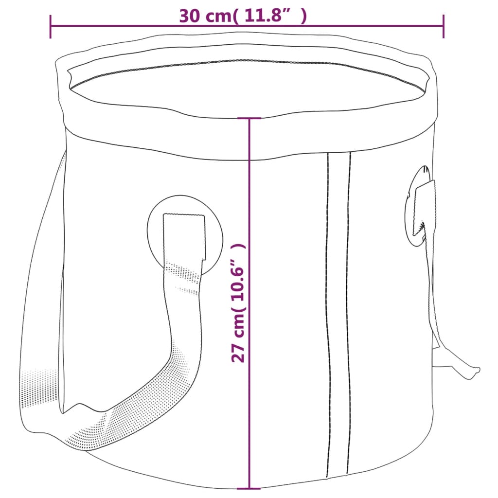 Găleți pliabile, 2 buc., albastru, 20 L, PVC Lando - Lando